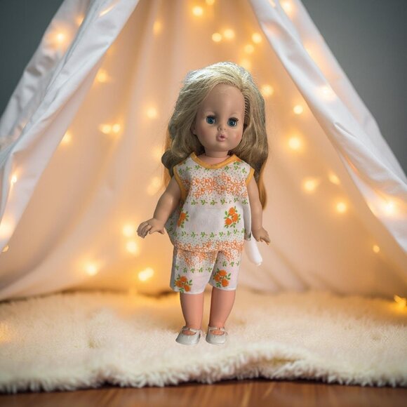 1960s Horsman Ruthie Doll in GrandmaCore Basket Brass Candleholder and Extra Dre - Picture 5 of 12